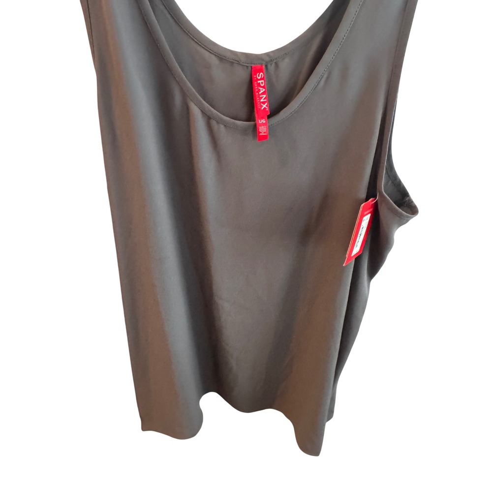 Spanx Perfect Length Chiffon Tank Smoky Olive 20164R Large NWT